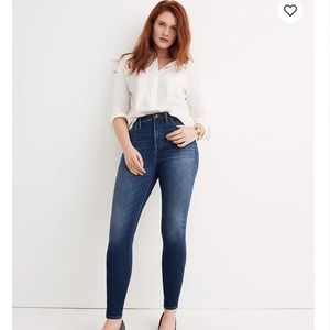 Madewell 10" High-Rise Skinny Jeans in Danny Wash, size 29 tall